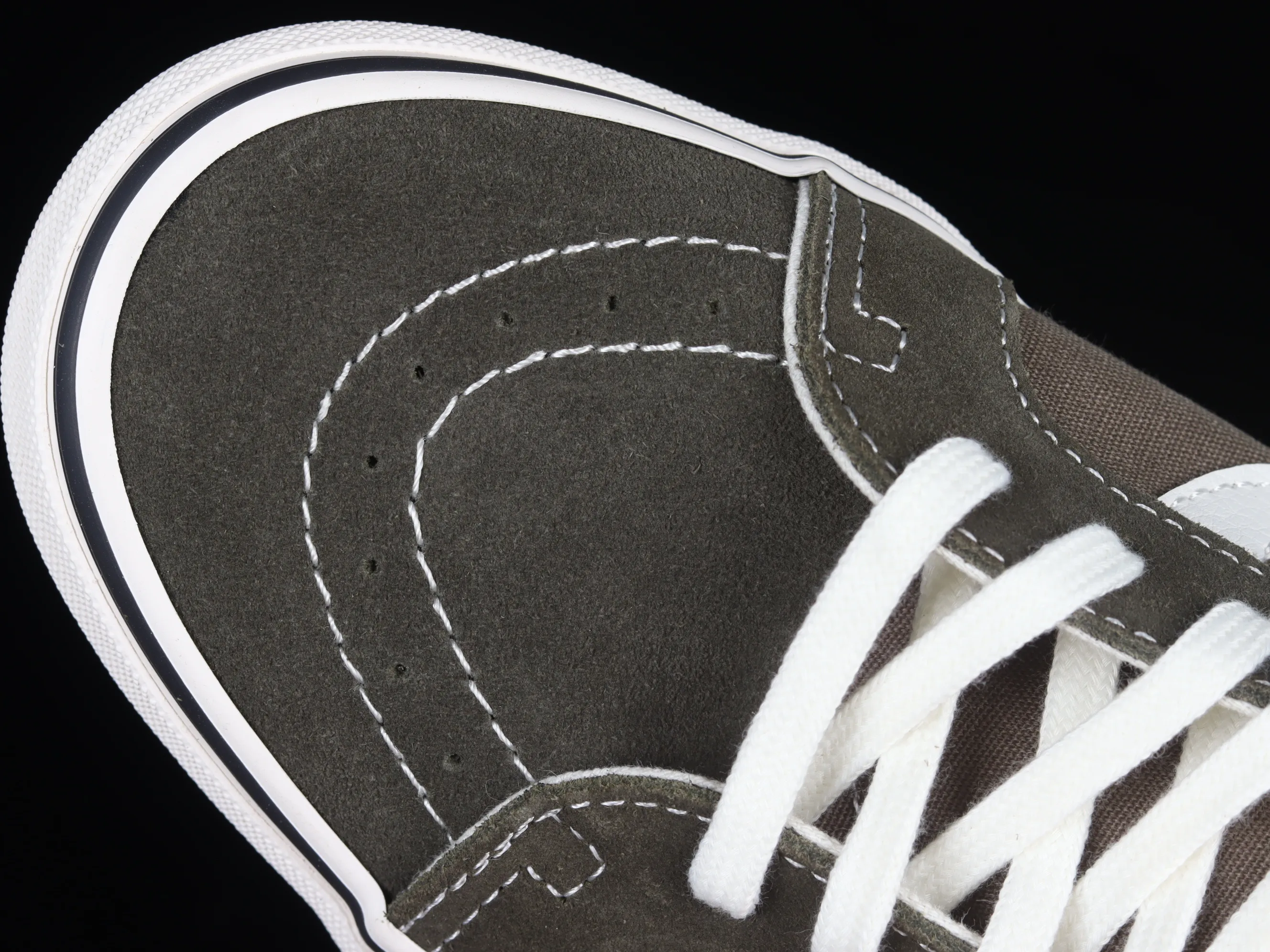 All categories Vans Vans series Vans Mid Vans China Vans Sk-8 Mid Reissue military green suede mid-top casual skateboard shoes VN0A4UWIB3G